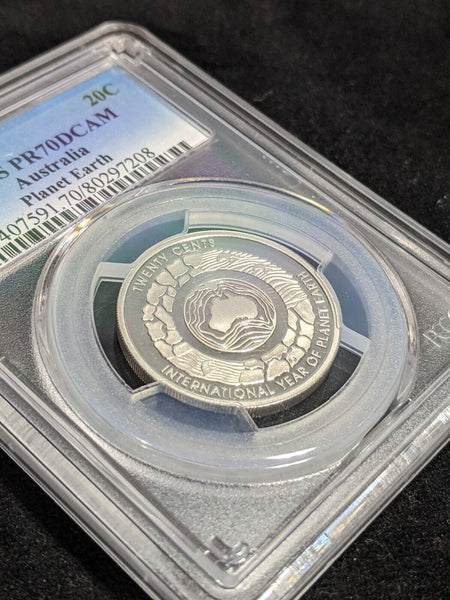 2008 Proof Twenty Cent 20c Planet Earth Australia PCGS PR70DCAM FDC UNC #3522