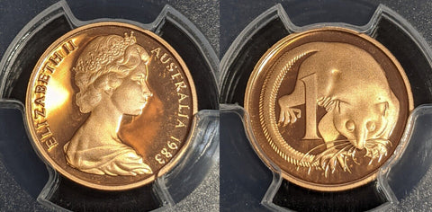 1983 Proof One Cent 1c Australia PCGS PR69RD DCAM FDC UNC #3526