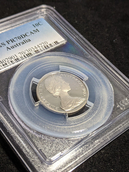 1983 Proof Ten Cent 10c Australia PCGS PR70DCAM FDC UNC #3524