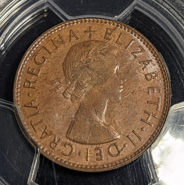 1953 A. (p) Half Penny 1/2d Australia PCGS MS64BN GEM UNC #3530