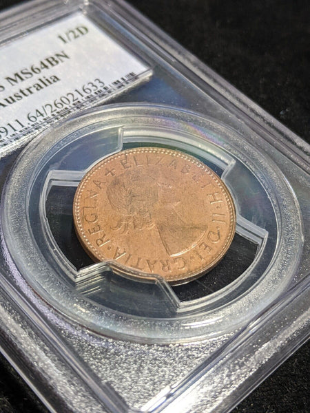 1953 A. (p) Half Penny 1/2d Australia PCGS MS64BN GEM UNC #3530