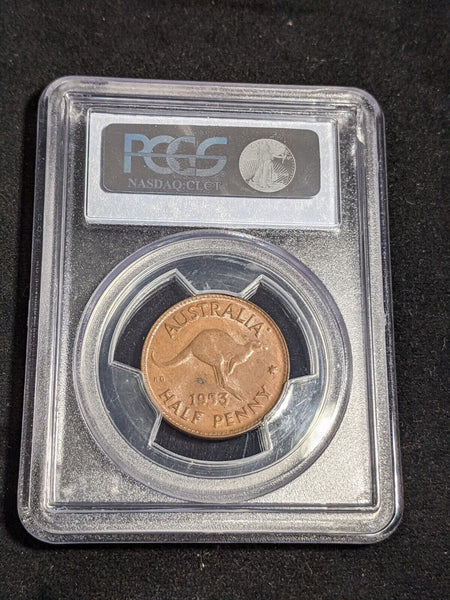 1953 A. (p) Half Penny 1/2d Australia PCGS MS64BN GEM UNC #3530