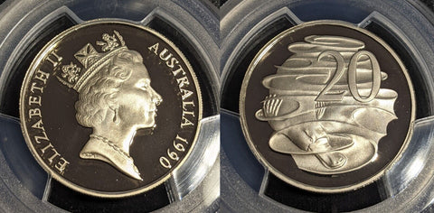 1990 Proof Twenty Cent 20c Australia PCGS PR69DCAM FDC UNC #3531