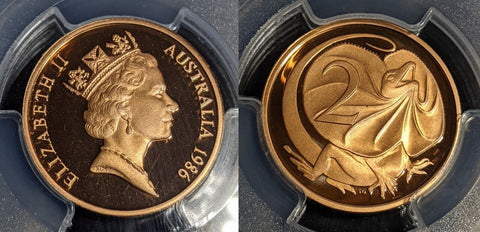 1986 Proof Two Cent 2c Australia PCGS PR69DCAM FDC UNC #3536