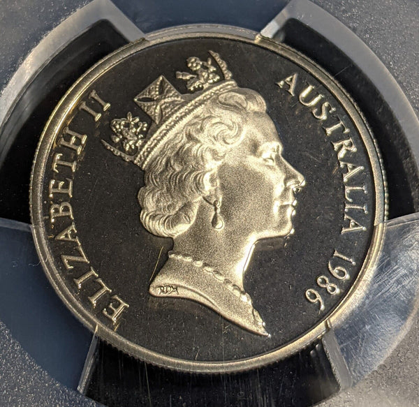 1986 Proof Ten Cent 10c Australia PCGS PR68DCAM FDC UNC #3537