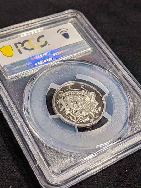 1986 Proof Ten Cent 10c Australia PCGS PR68DCAM FDC UNC #3537