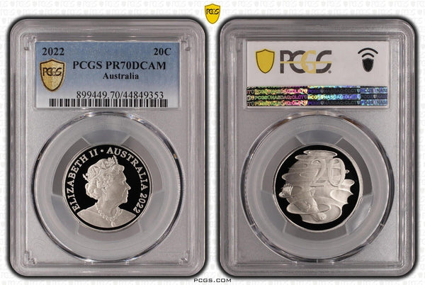 2022 Proof Twenty Cent 20c Australia PCGS PR70DCAM FDC UNC #3538