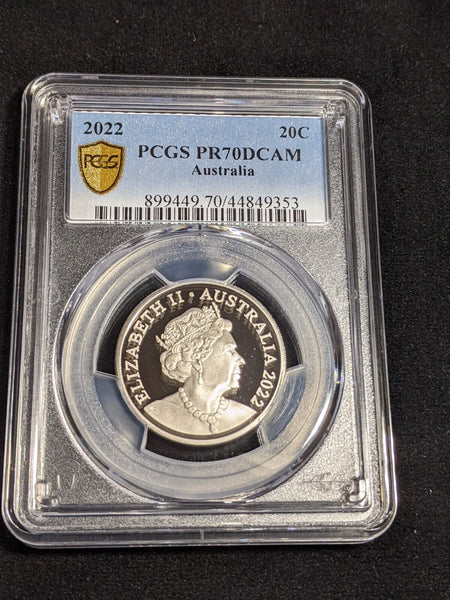 2022 Proof Twenty Cent 20c Australia PCGS PR70DCAM FDC UNC #3538