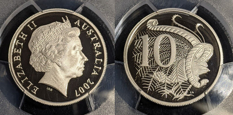 2007 Proof Ten Cent 10c Australia PCGS PR70DCAM FDC UNC #3540