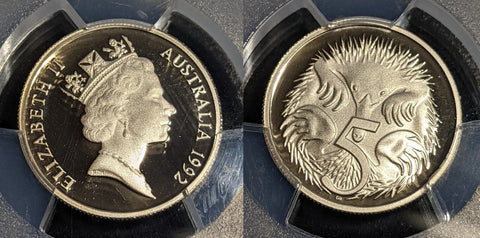 1992 Proof Five Cent 5c Australia PCGS PR70DCAM FDC UNC #3541