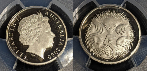 2000 Proof Five Cent 5c Australia PCGS PR69DCAM FDC UNC #3544