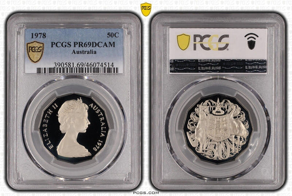 1978 Proof Fifty Cent 50c Australia PCGS PR69DCAM FDC UNC #3551