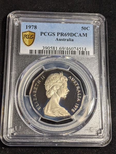1978 Proof Fifty Cent 50c Australia PCGS PR69DCAM FDC UNC #3551