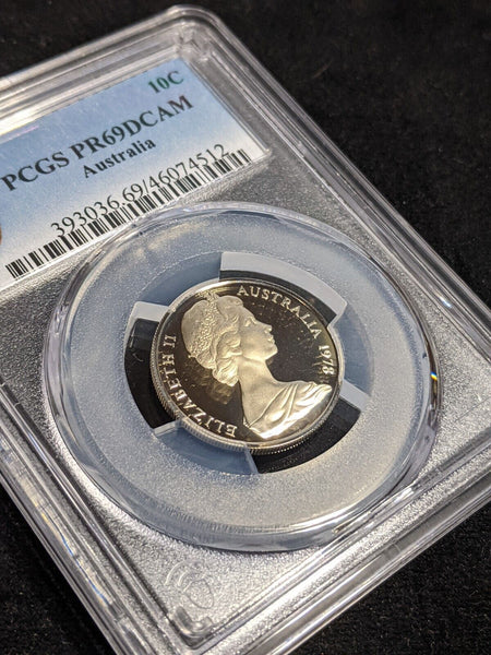 1978 Proof Ten Cent 10c Australia PCGS PR69DCAM FDC UNC #3553