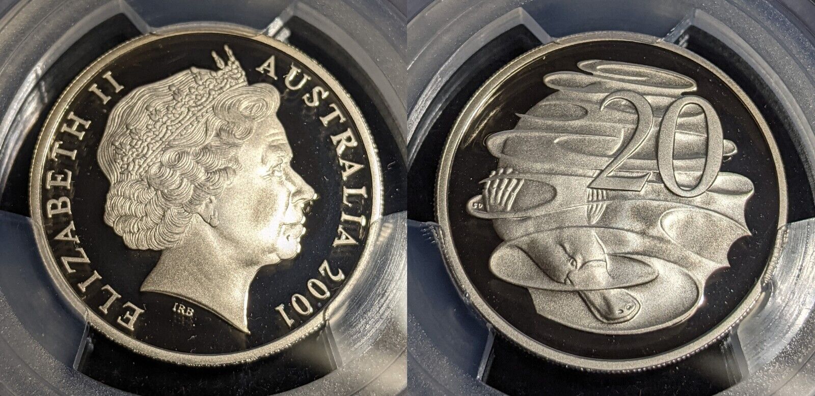 2001 Proof Twenty Cent 20c Australia PCGS PR69DCAM FDC UNC #3564