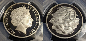 2001 Proof Twenty Cent 20c Australia PCGS PR69DCAM FDC UNC #3564