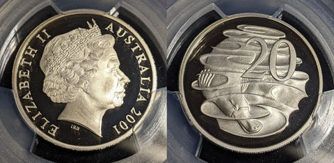2001 Proof Twenty Cent 20c Australia PCGS PR69DCAM FDC UNC #3564