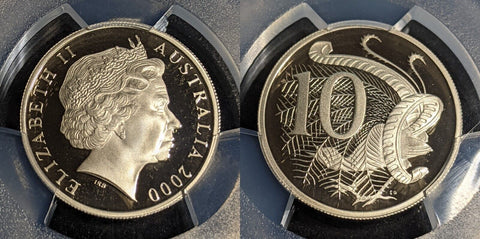 2000 Proof Ten Cent 10c Australia PCGS PR69DCAM FDC UNC #3570