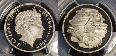 2000 Proof Twenty Cent 20c Australia PCGS PR69DCAM FDC UNC #3569
