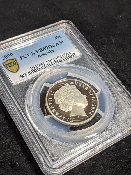 2000 Proof Twenty Cent 20c Australia PCGS PR69DCAM FDC UNC #3569