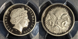 2000 Proof Five Cent 5c Australia PCGS PR69DCAM FDC UNC #3568