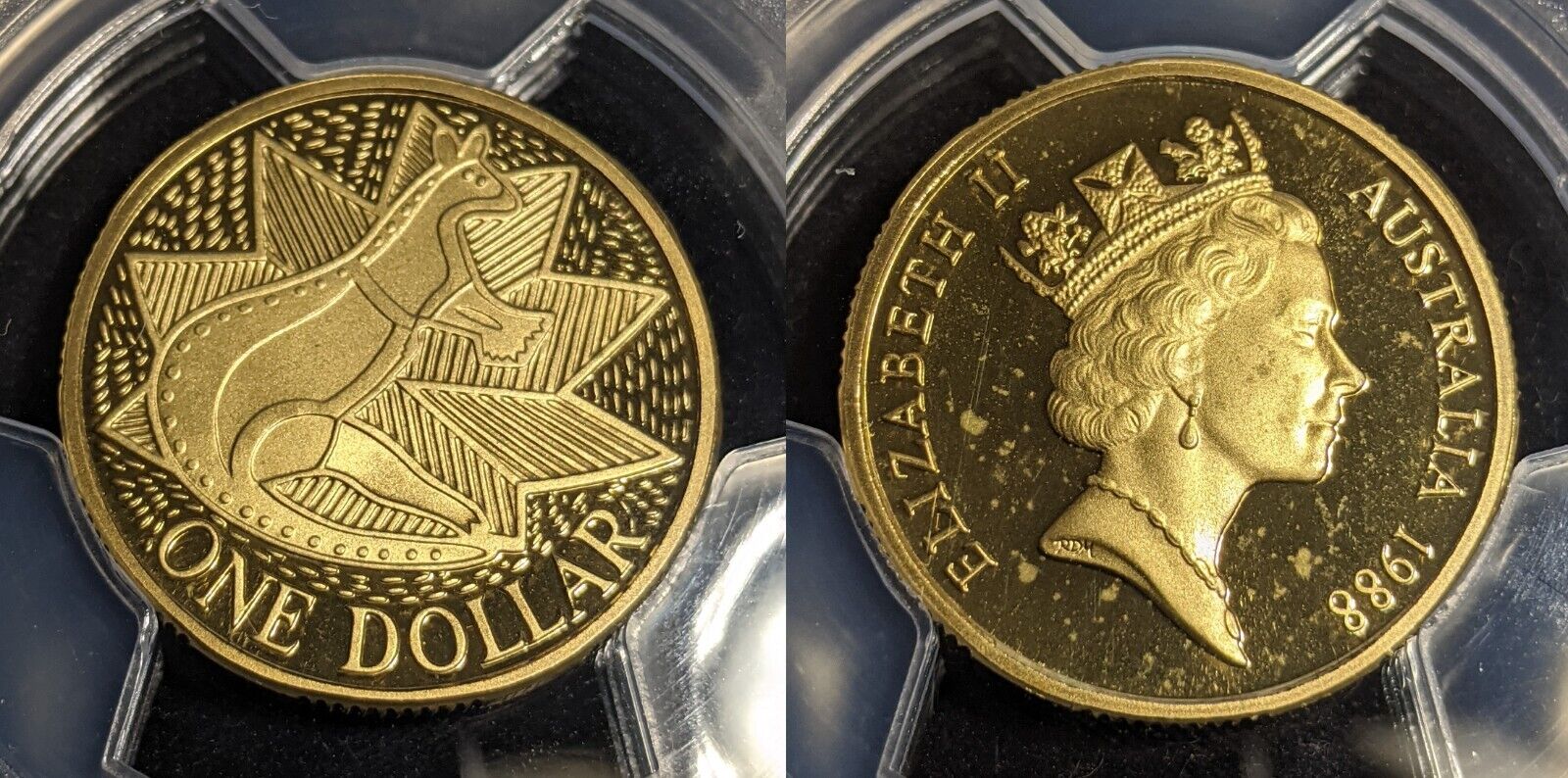 1988 Proof One Dollar $1 Aboriginal Art Australia PCGS PR66DCAM GEM UNC #3573