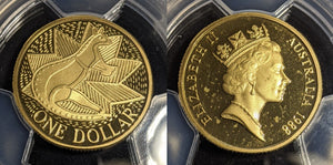 1988 Proof One Dollar $1 Aboriginal Art Australia PCGS PR66DCAM GEM UNC #3573