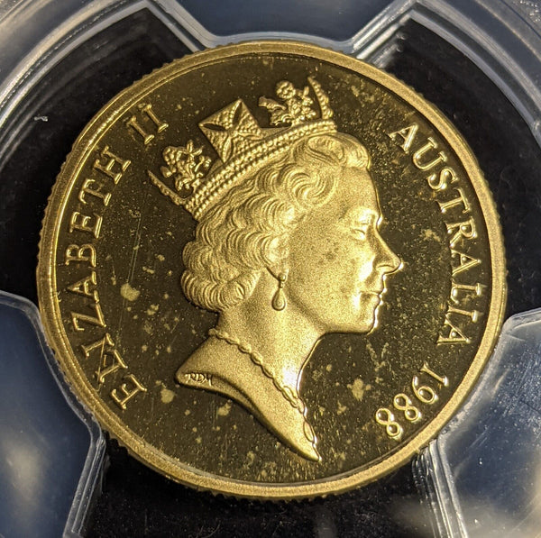 1988 Proof One Dollar $1 Aboriginal Art Australia PCGS PR66DCAM GEM UNC #3573