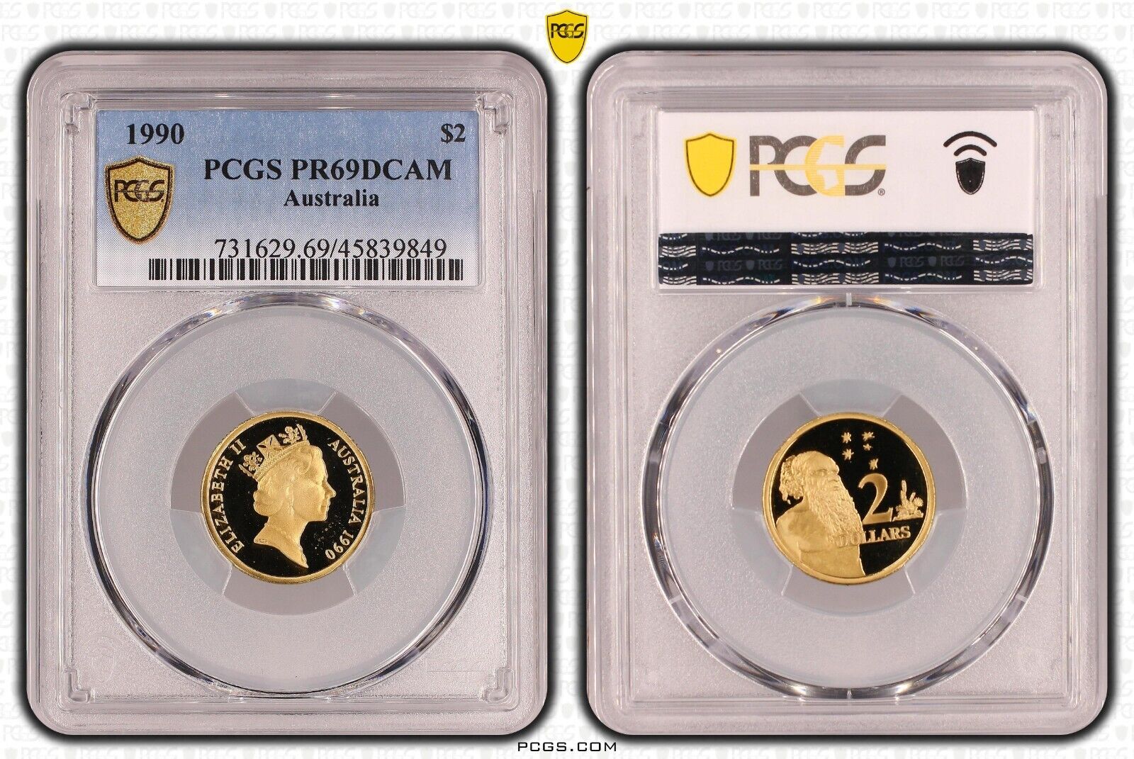 1990 Proof Two Dollar $2 Australia PCGS PR69DCAM FDC UNC #3733