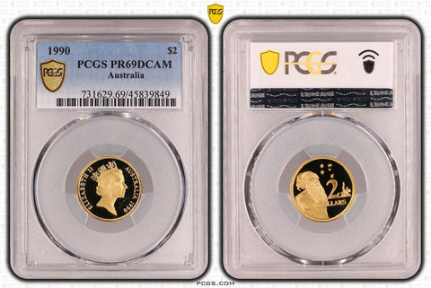 1990 Proof Two Dollar $2 Australia PCGS PR69DCAM FDC UNC #3733