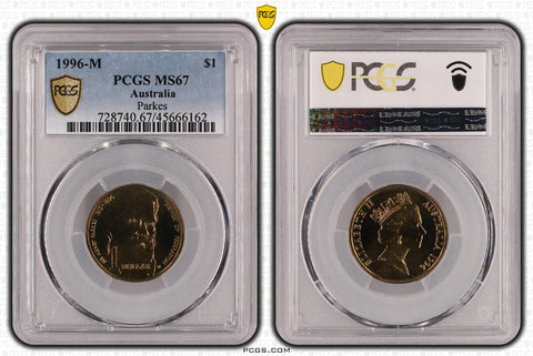 1996 One Dollar $1 Parkes Australia PCGS MS67 FDC GEM UNC #3735