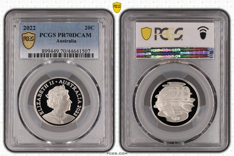 2022 Proof Twenty Cent 20c Australia PCGS PR70DCAM FDC UNC #3740