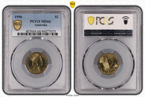 1996 Two Dollar $2 Australia PCGS MS66 GEM UNC #3744