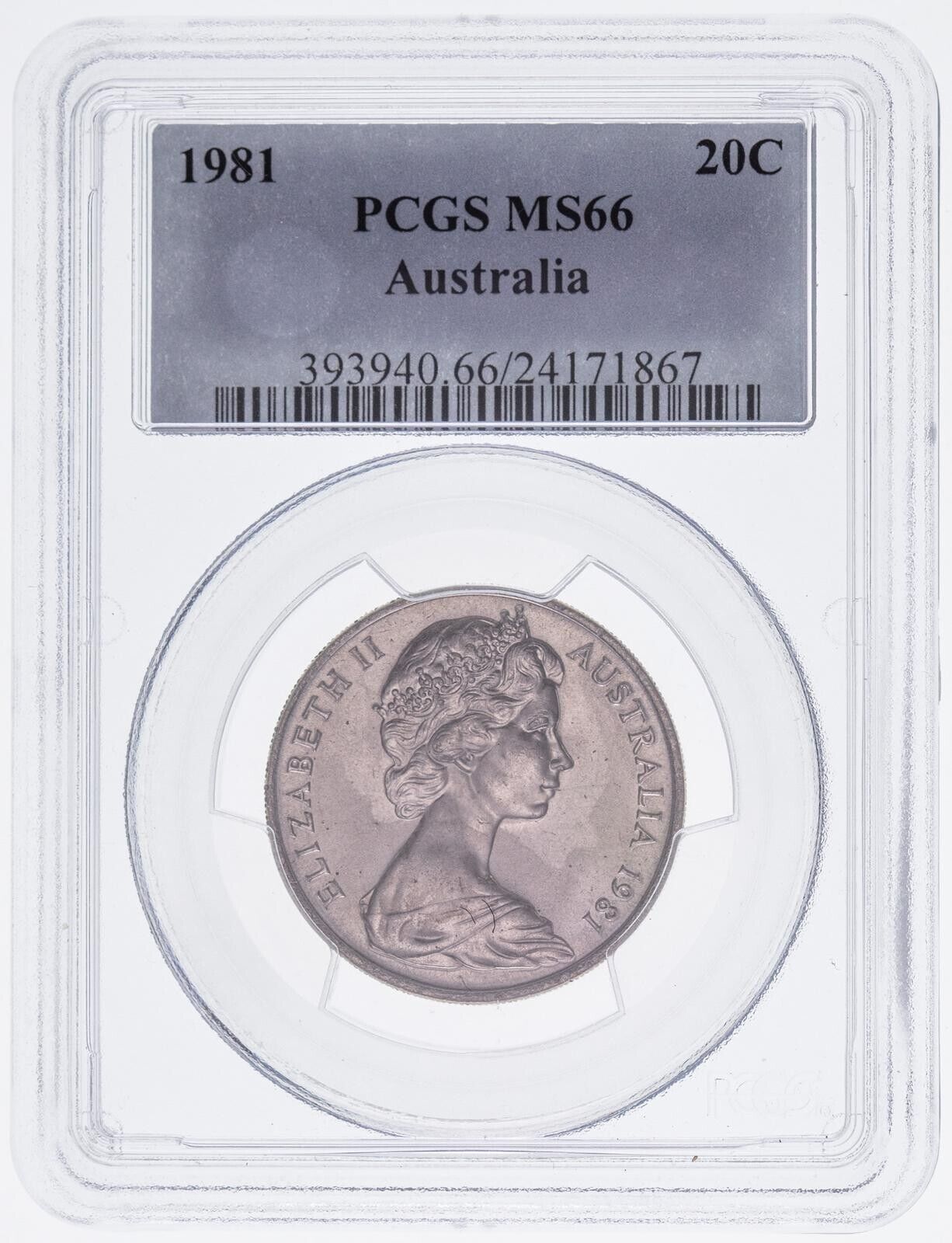 1981 Twenty Cent 20c Australia PCGS MS66 GEM UNC #3615