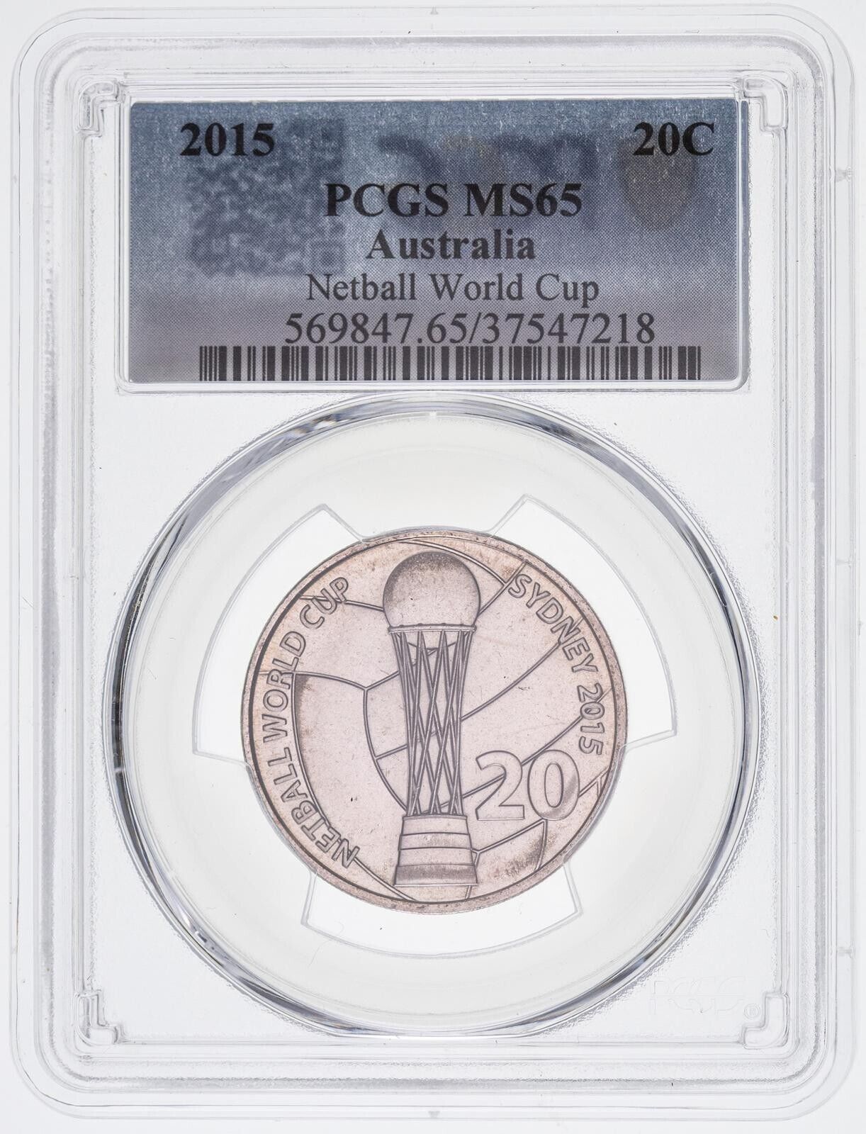 2015 Twenty Cent 20c Netball World Cup Australia PCGS MS65 GEM UNC #3640