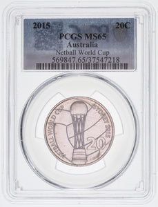 2015 Twenty Cent 20c Netball World Cup Australia PCGS MS65 GEM UNC #3640