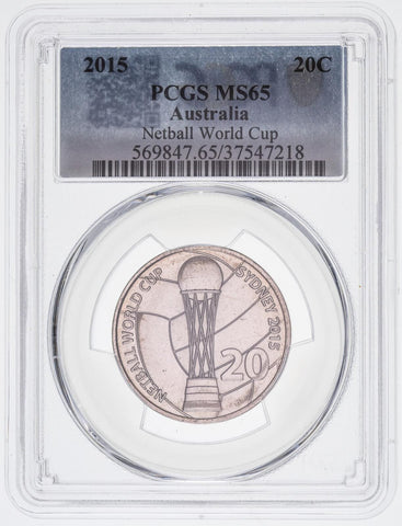 2015 Twenty Cent 20c Netball World Cup Australia PCGS MS65 GEM UNC #3640