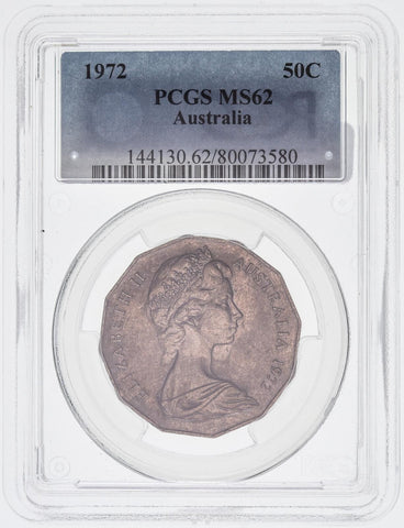 1972 Fifty Cent 50c Australia PCGS MS62 UNC #3643