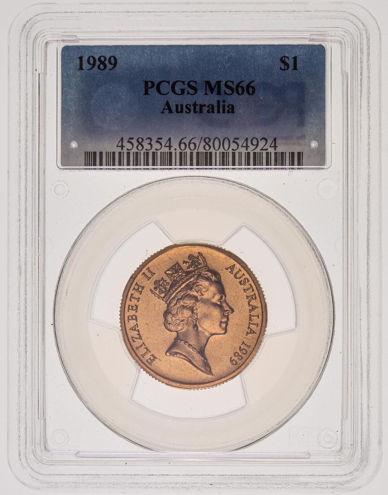 1989 One Dollar $1 Australia PCGS MS66 GEM UNC #3653