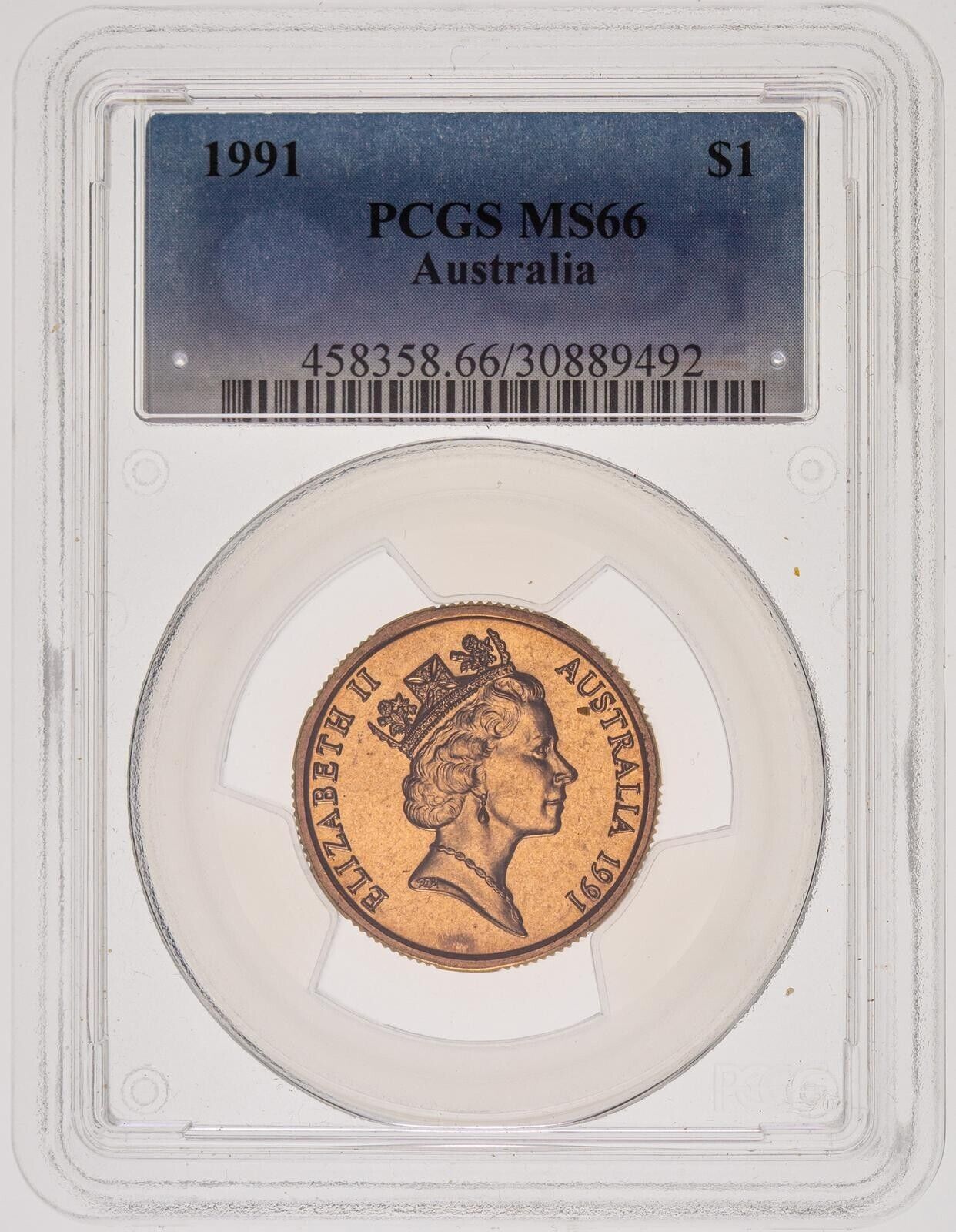 1991 One Dollar $1 Australia PCGS MS66 GEM UNC #3657