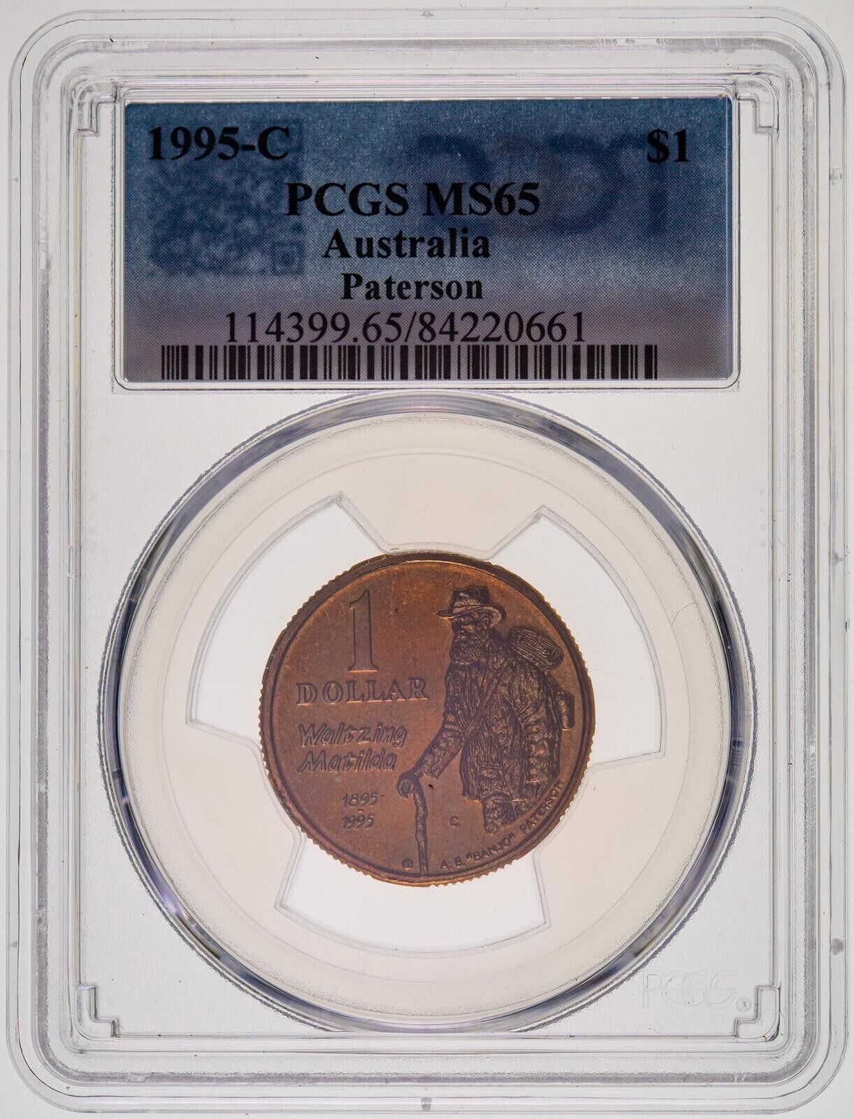 1995 C One Dollar $1 Paterson Australia PCGS MS65 GEM UNC #3659