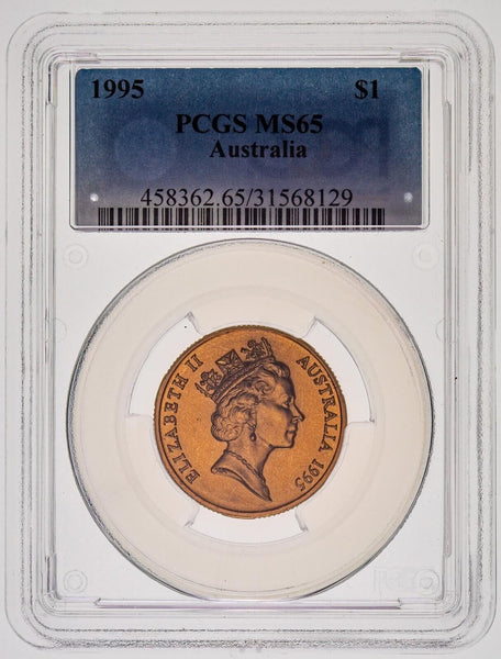 1995 One Dollar $1 Australia PCGS MS65 GEM UNC #3661