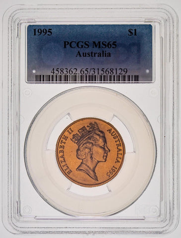 1995 One Dollar $1 Australia PCGS MS65 GEM UNC #3661
