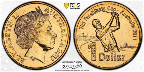 2011 Proof One Dollar $1 Presidents Cup Australia PCGS MS65 GEM UNC #3675