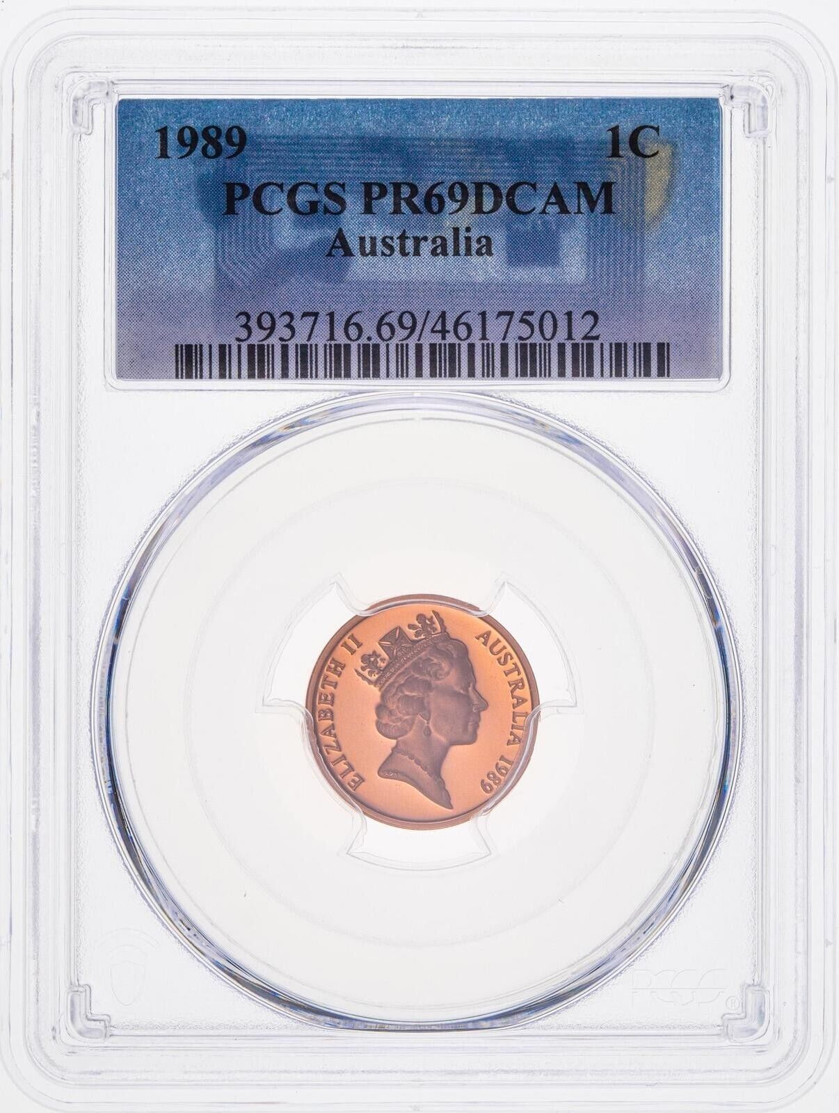 1989 Proof One Cent 1c Australia PCGS PR69DCAM FDC UNC #3680