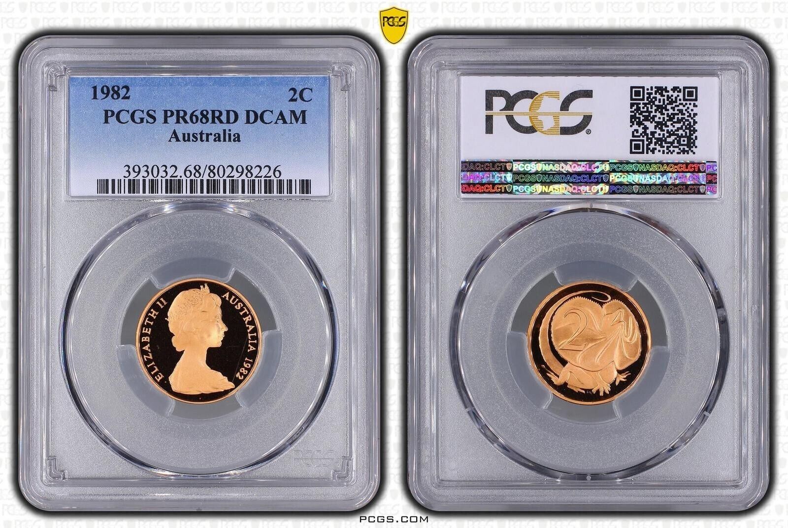 1982 Proof Two Cent 2c Australia PCGS PR68RD DCAM FDC UNC #3684