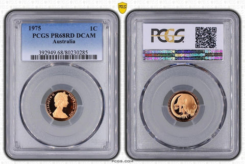 1975 Proof One Cent 1c Australia PCGS PR68RD DCAM FDC UNC #3678
