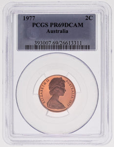 1977 Proof Two Cent 2c Australia PCGS PR69DCAM FDC UNC #3682