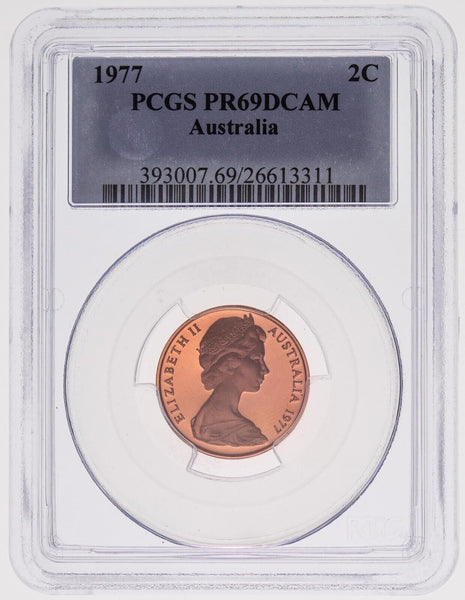 1977 Proof Two Cent 2c Australia PCGS PR69DCAM FDC UNC #3682