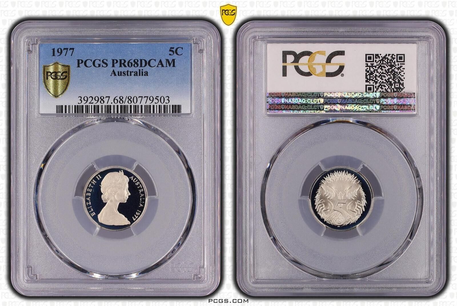 1977 Proof Five Cent 5c Australia PCGS PR68DCAM FDC UNC #3688